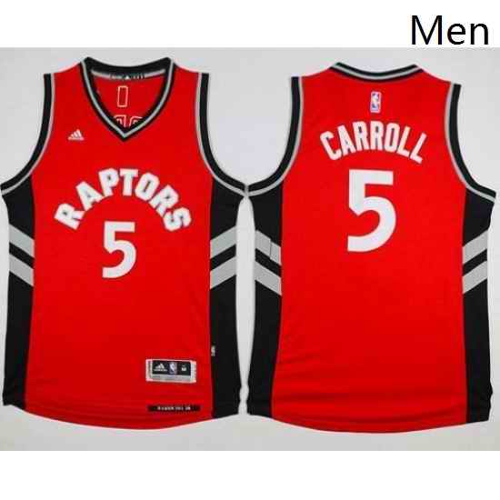 Raptors 5 DeMarre Carroll Red Stitched NBA Jersey